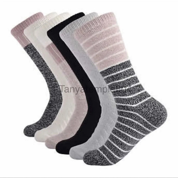 LUCKY BRAND 6 PAIRS SUPER SOFT BOOT SOCKS WOMENS 5-10 - Picture 1 of 7